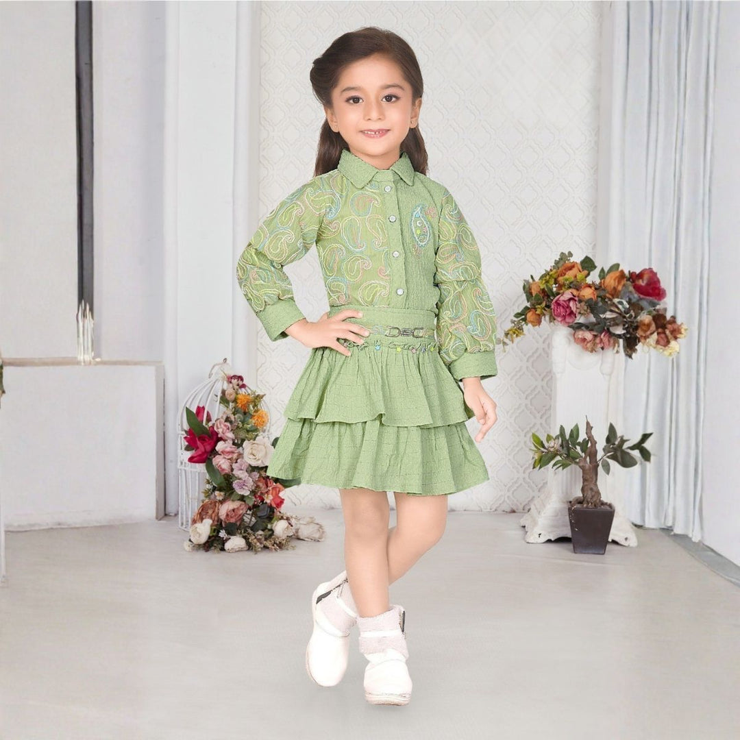Layered Skirt & Top for Girls 