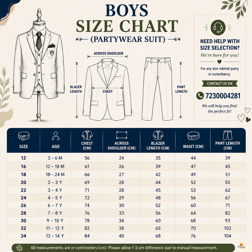 Blue Boys Suit with Tie