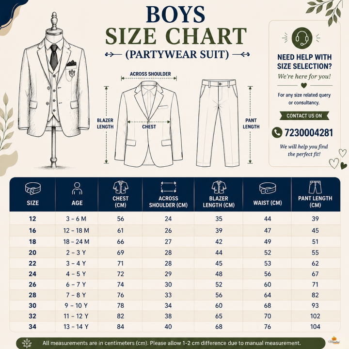 Blue Boys Suit with Tie