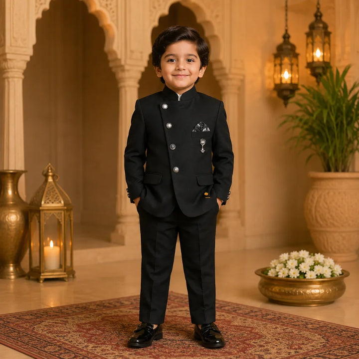 Green Jodhpuri Suit for Boys