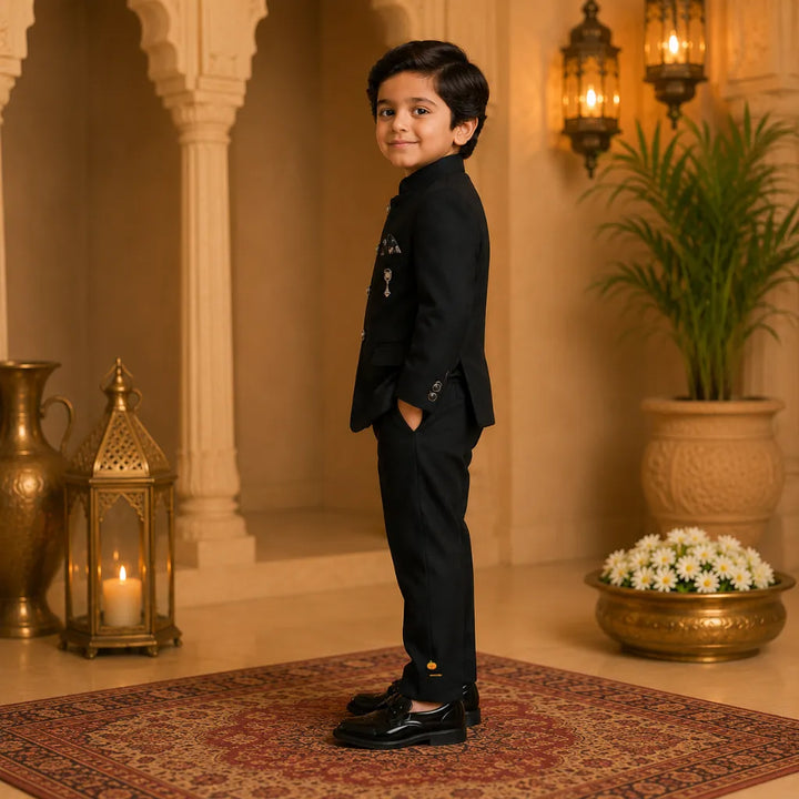 Green Jodhpuri Suit for Boys