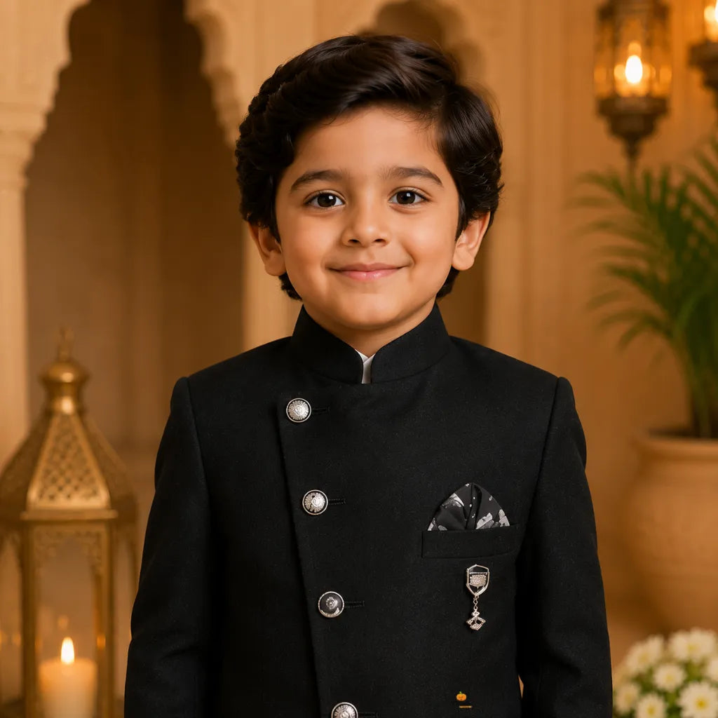 Green Jodhpuri Suit for Boys