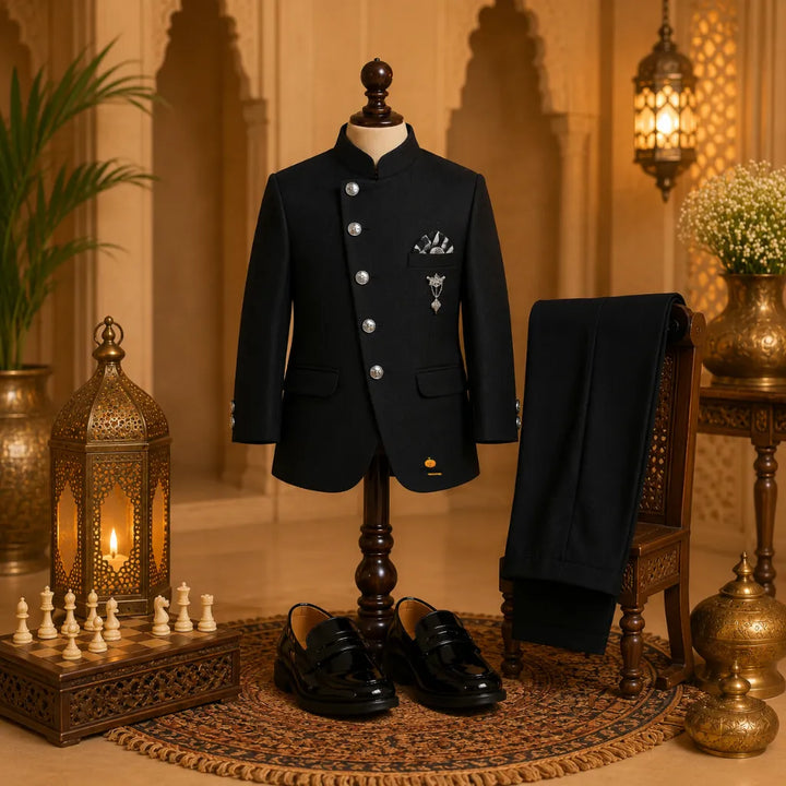 Green Jodhpuri Suit for Boys