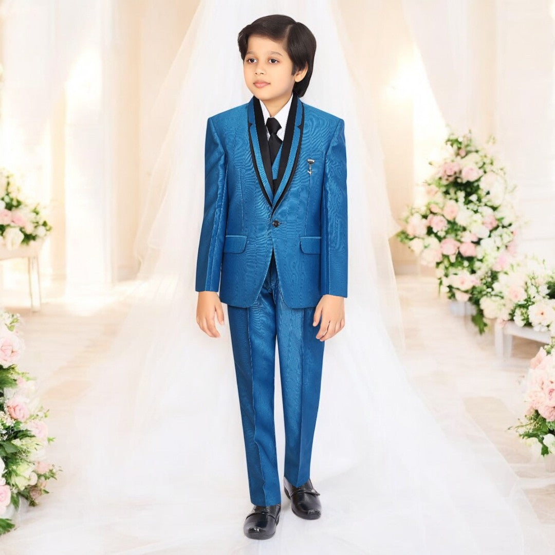Blue Party Wear Boys Suit