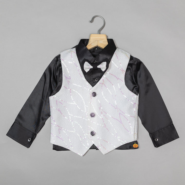 White Suit for Boys with Bow 