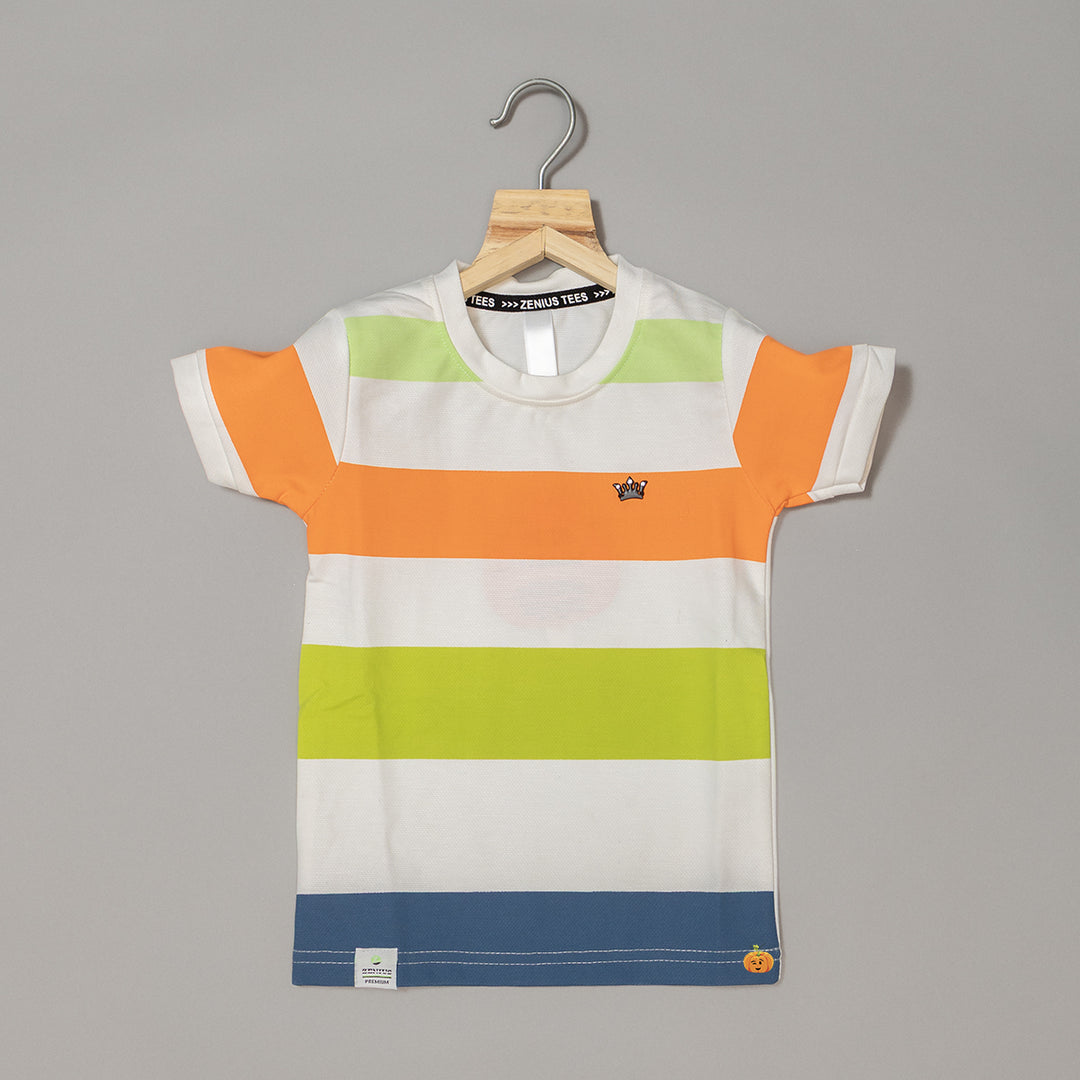 Orange Half Sleeves T-shirt for Boys