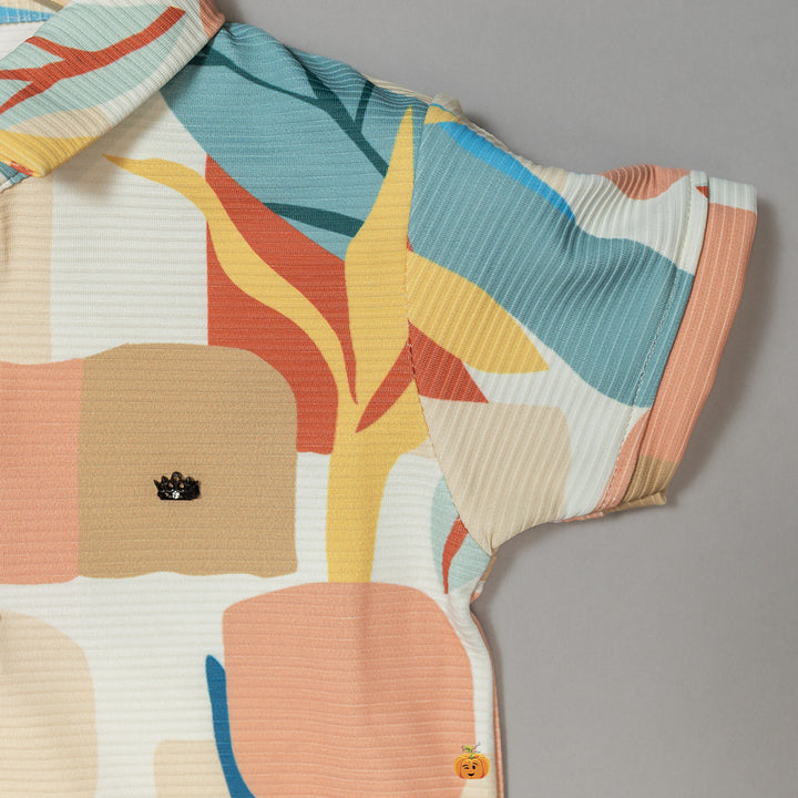 Printed Collar Boys T-shirt