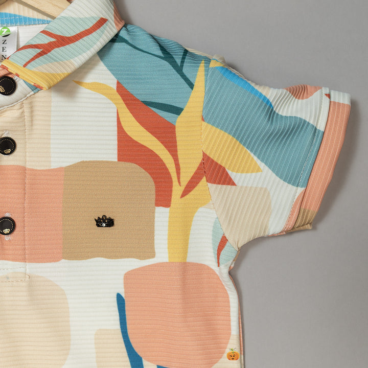 Printed Collar Boys T-shirt