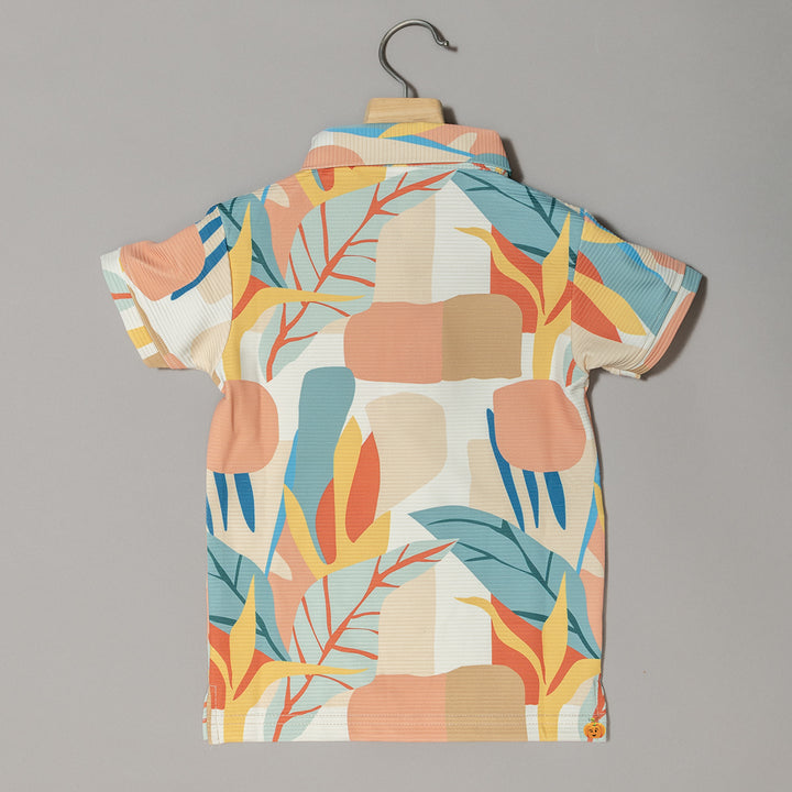 Printed Collar Boys T-shirt