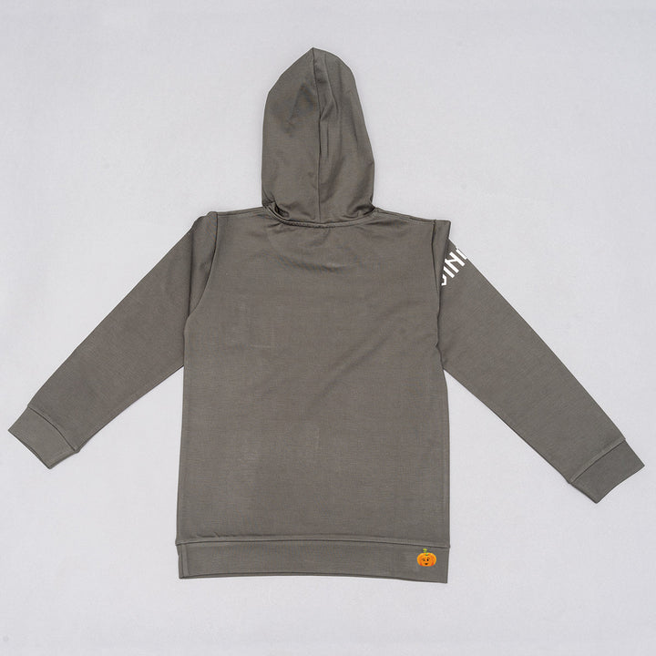 Olive Hoodie T-shirt for Boys Back 