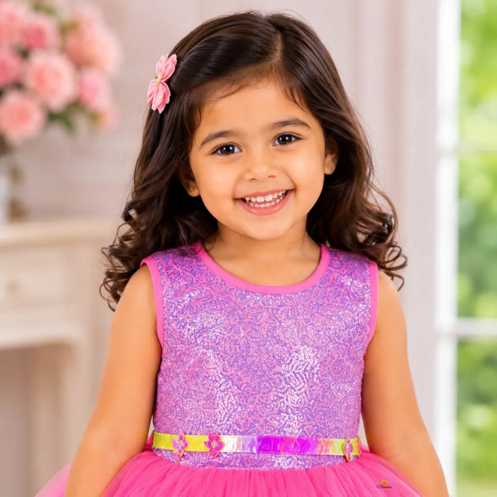Tomato Frill Frock for Girls