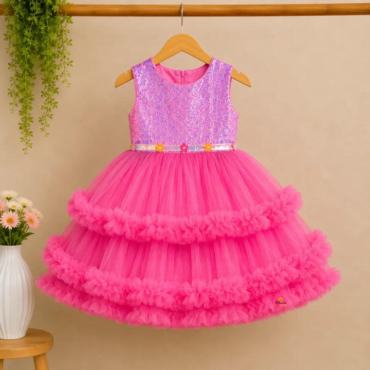 Tomato Frill Frock for Girls