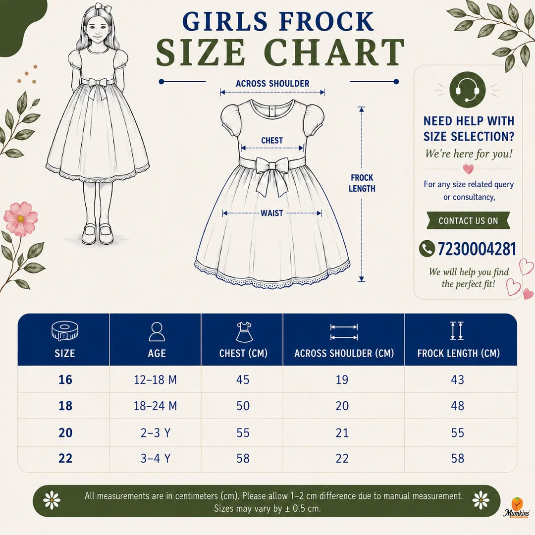 Tomato Frill Frock for Girls