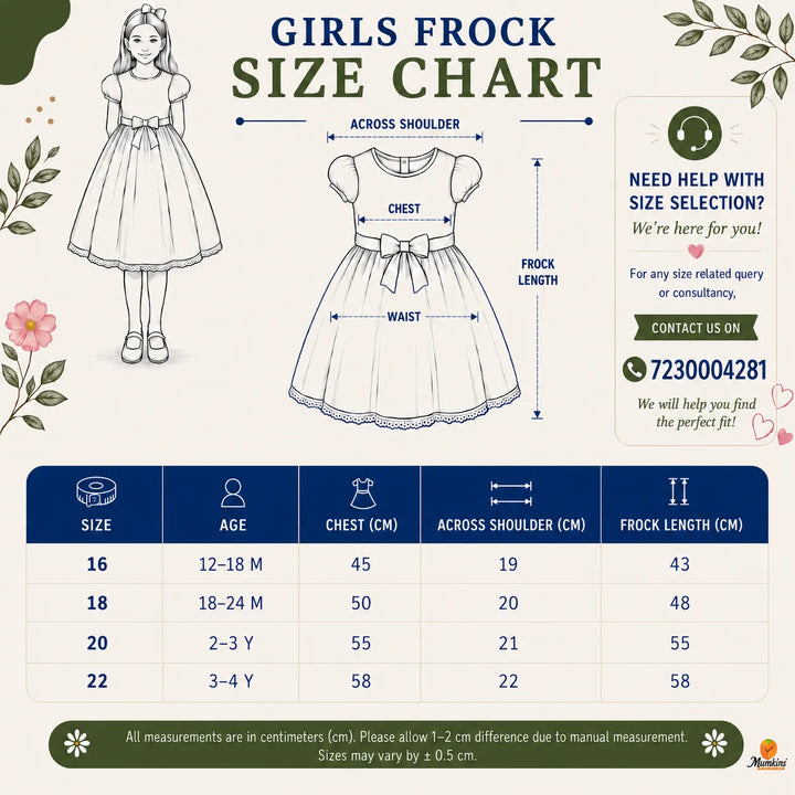Tomato Frill Frock for Girls