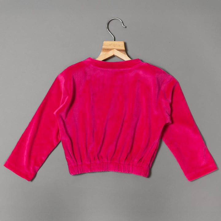 Butterfly Sequin Long-Sleeve Girls Top
