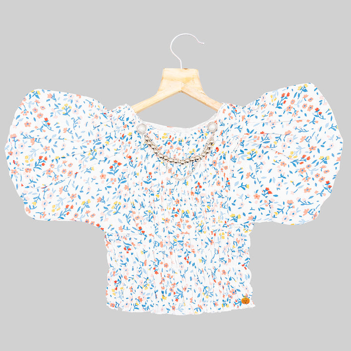 Printed Top for Girls Front View