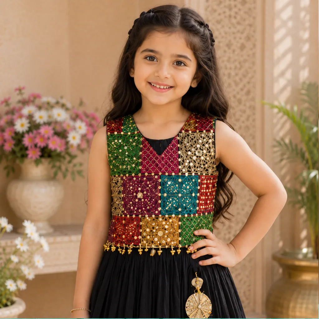 Traditional Print Lehenga Choli for Girls