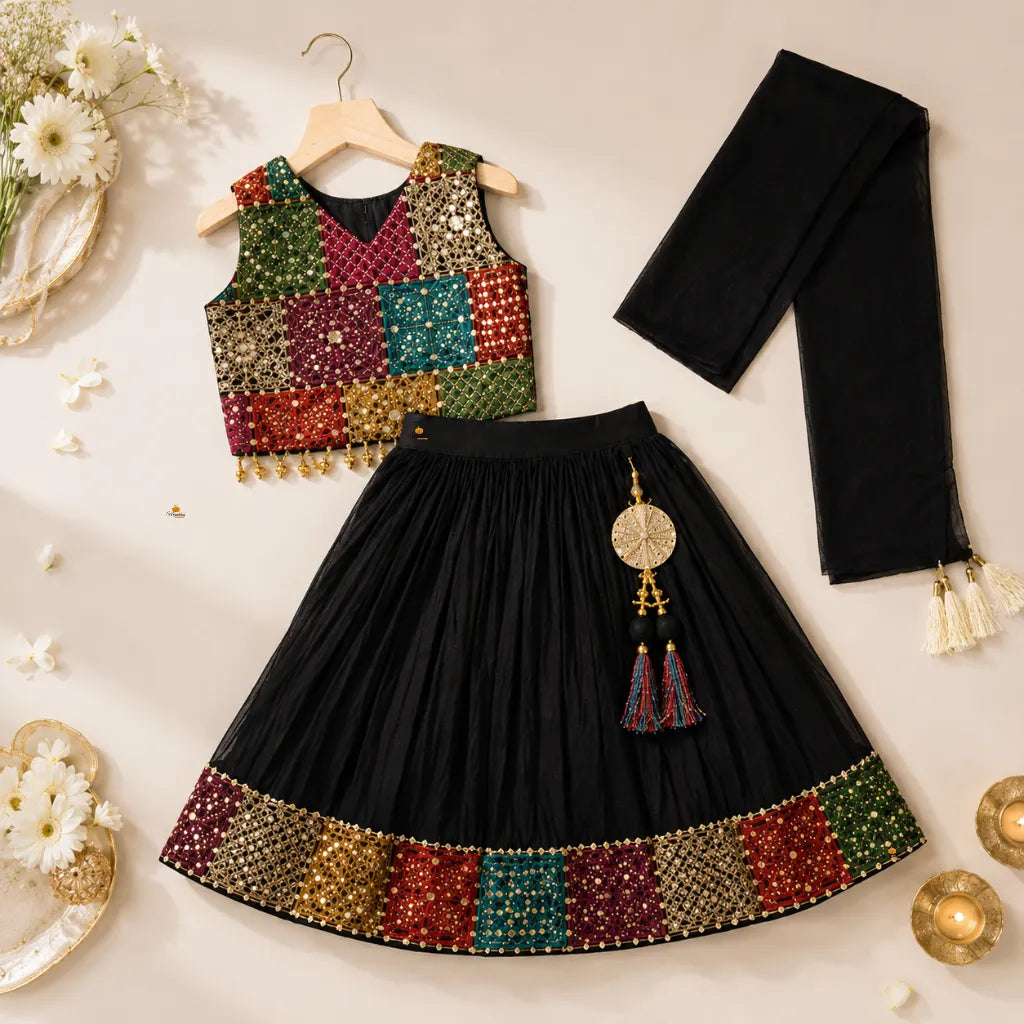 Traditional Print Lehenga Choli for Girls