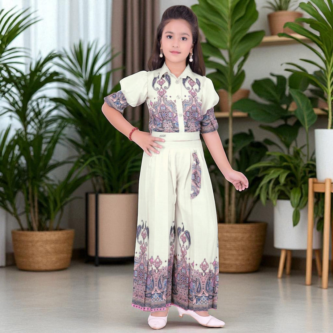  Pink Western Co-Ord Set for Girls