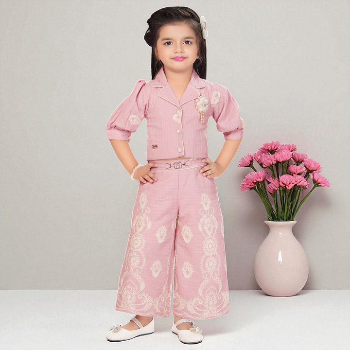 Pink Palazzo Set for Girls 