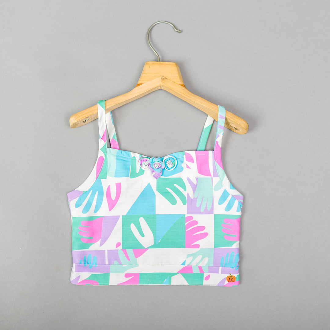 Multi Colored Printed Co-ord Set for Girls