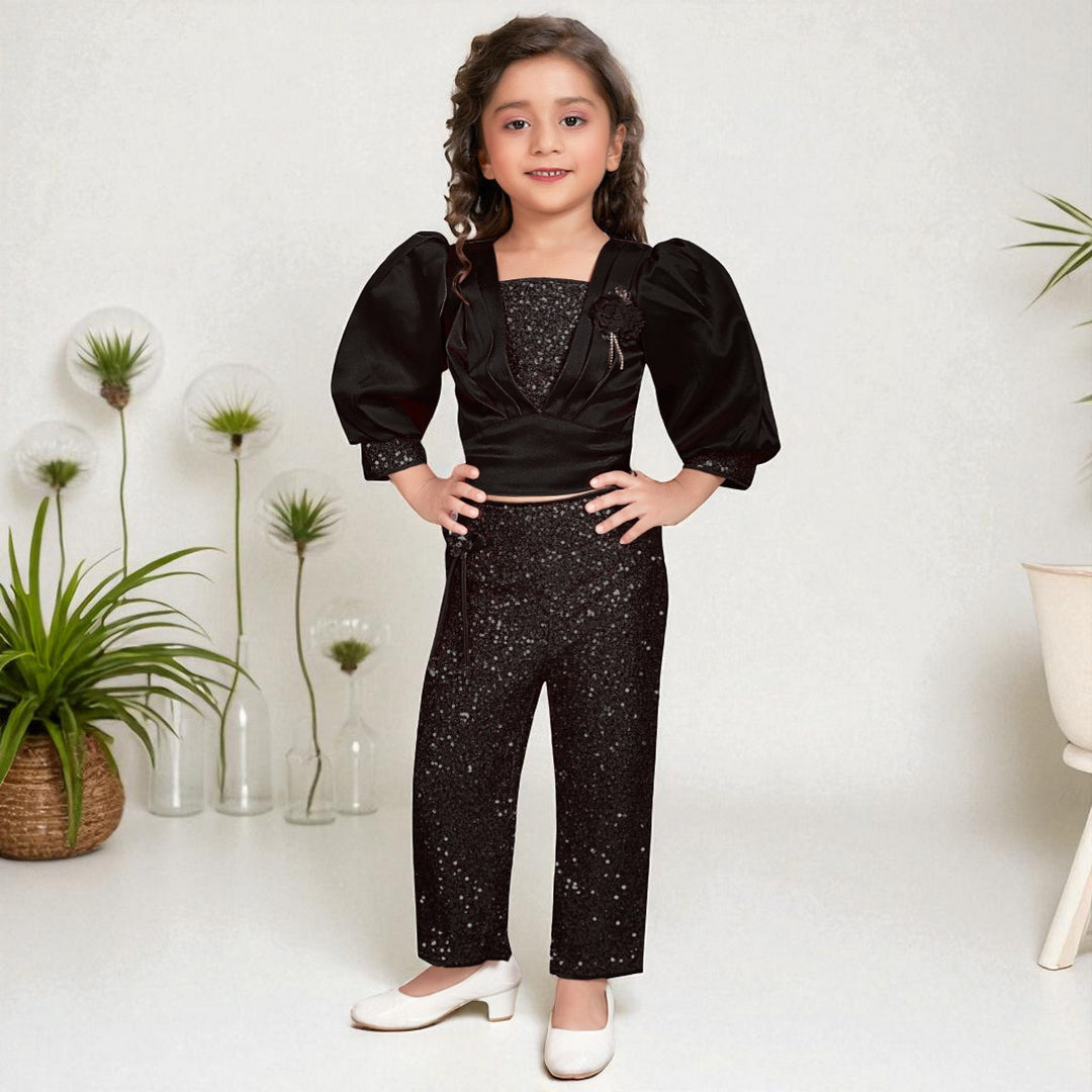 Puff Sleeves Western Set for Girls 