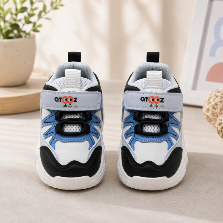 White & Blue Running Style Shoes for Boys