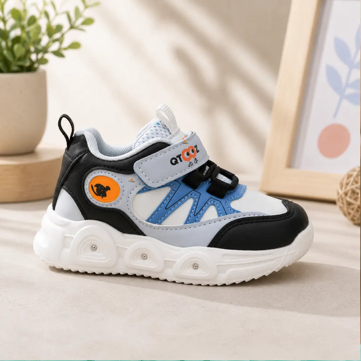 White & Blue Running Style Shoes for Boys