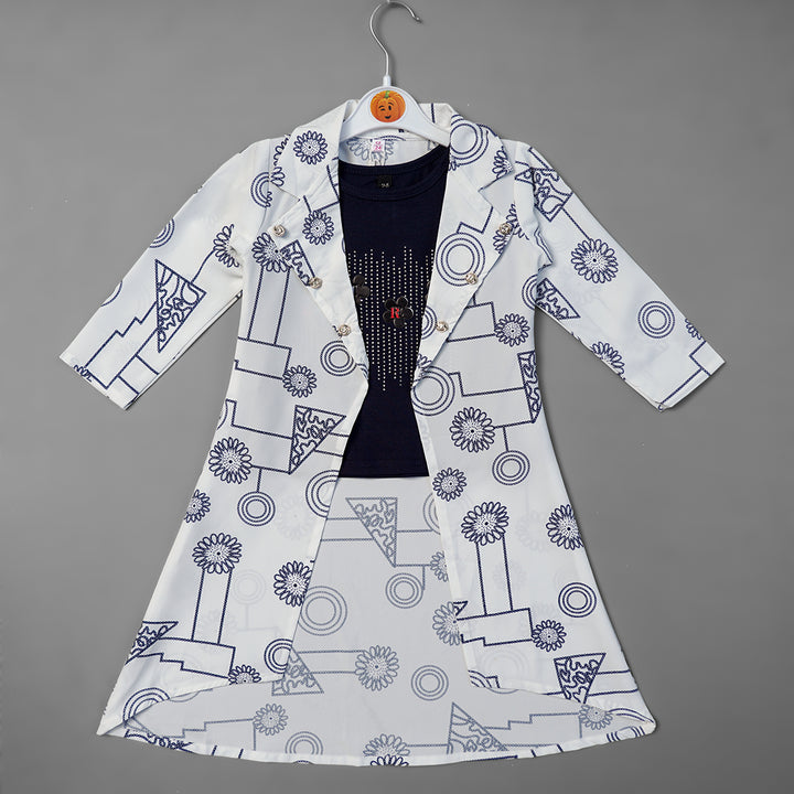 CLASSY FULL SLEEVE WESTERN SET GS201490White