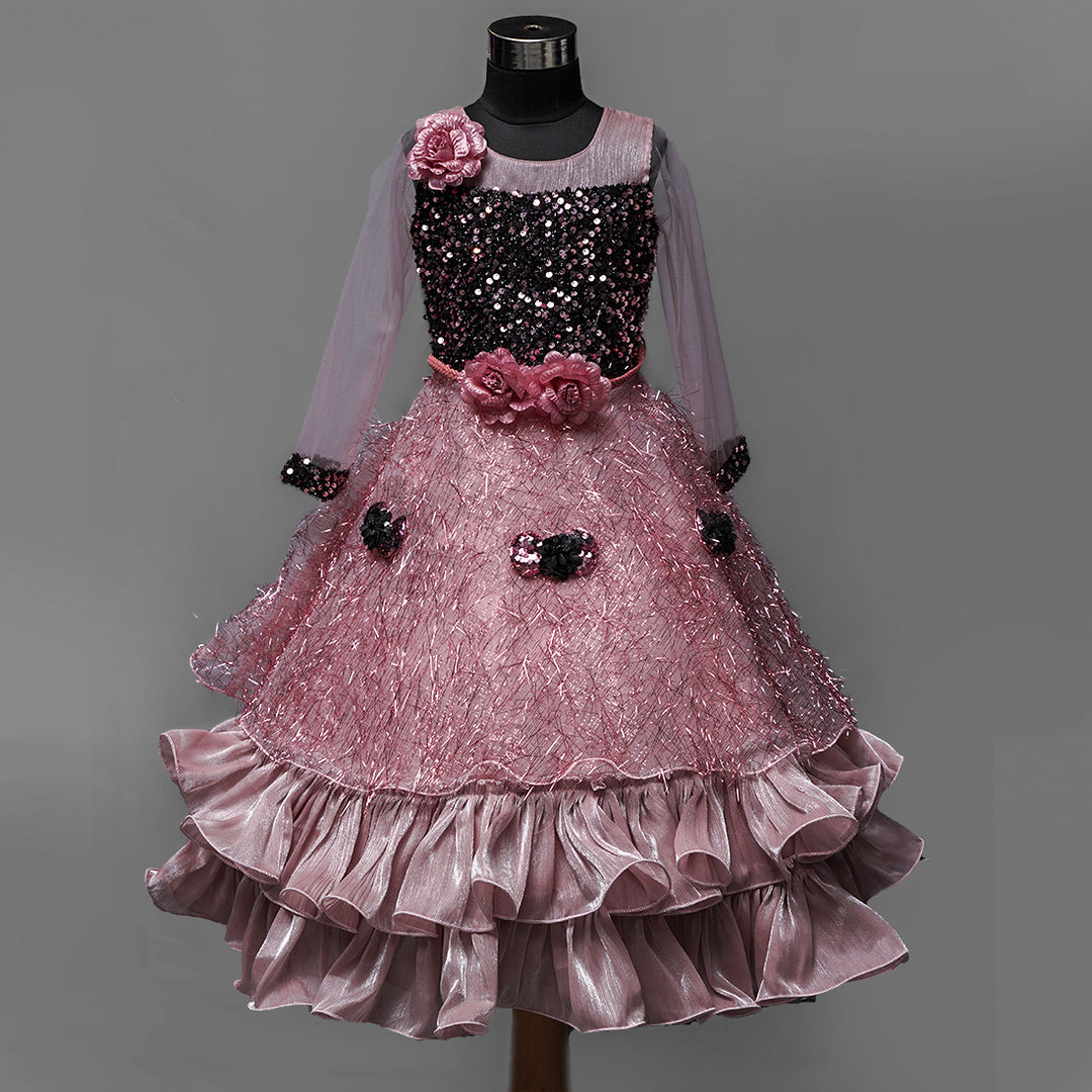 Light Pink Gown for Kids Front View
