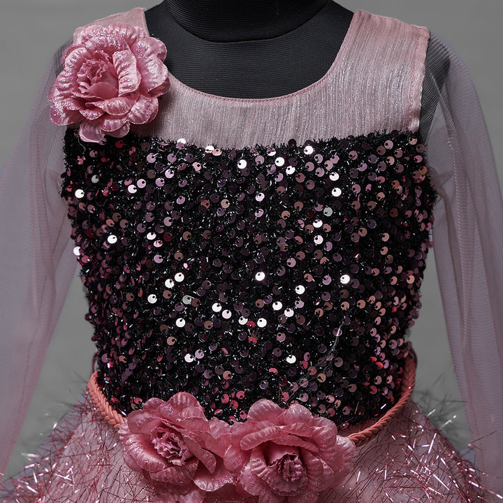 Light Pink Gown for Kids Close Up View