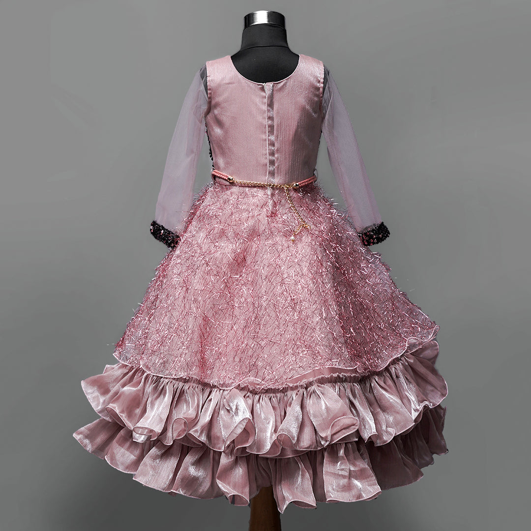 Light Pink Gown for Kids Back View