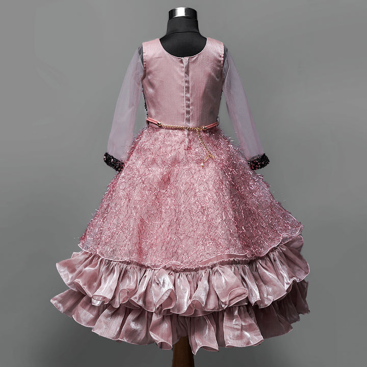Light Pink Gown for Kids Back View