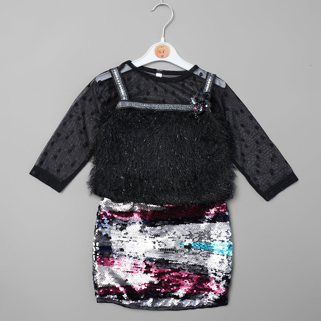 Midi For Girls And Kids With An Elegant Sequins GS2012830ABlack