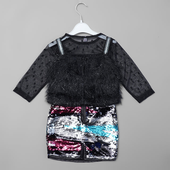 Midi For Girls And Kids With An Elegant Sequins GS2012830ABlack