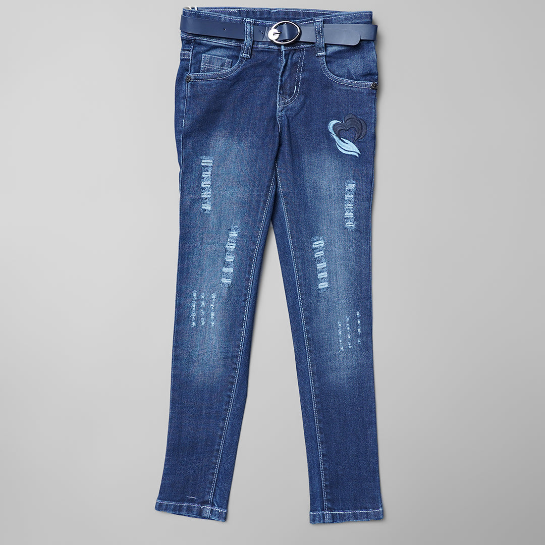 Girls Slim fit Pants Front View