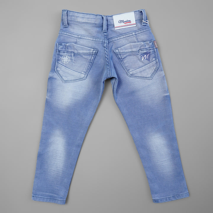 Stylish Shaded Ripped Boys Denim Jeans BL065279Blue