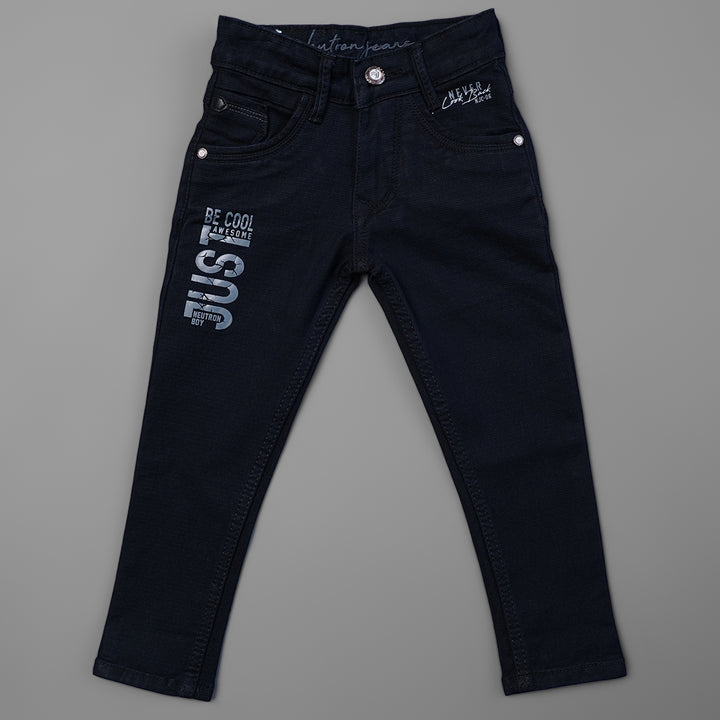Dark Blue Fix Waist Jeans for Boys Front 
