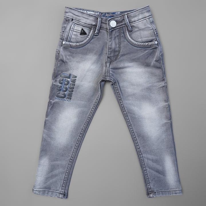 Jeans for Boys with Sheded Design Front View