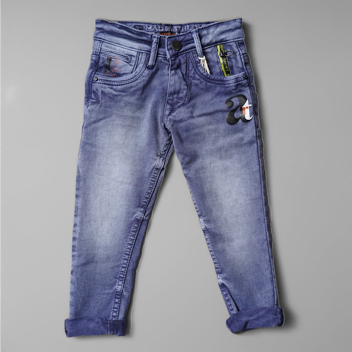 Shaded Design Jeans for Boys  Front View
