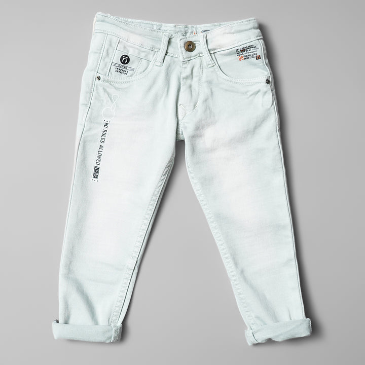Stylish Shaded Slim Fit Boys Denim Jeans BL065303Green