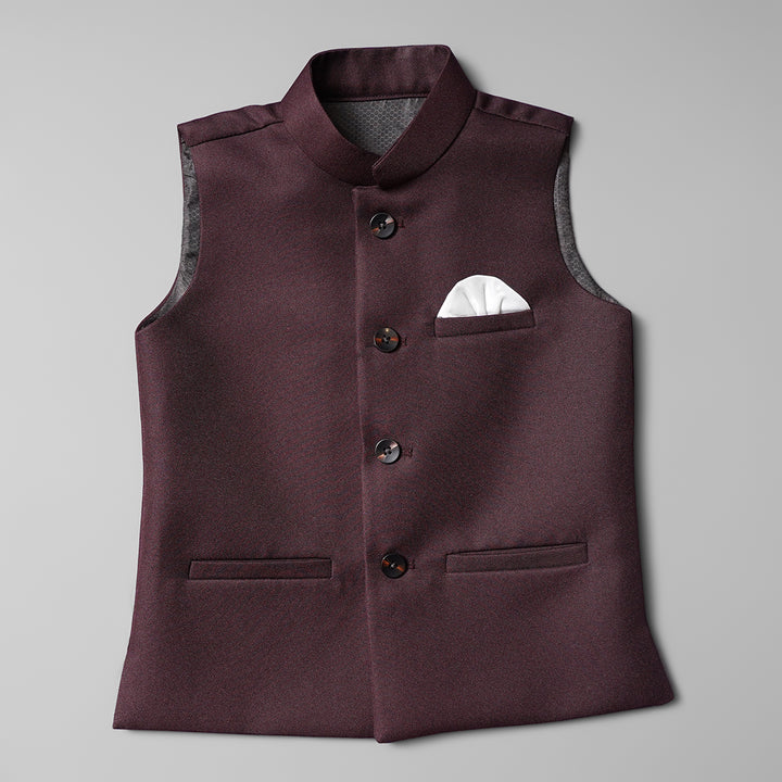  Waistcoat for Boys BU0319123JWine