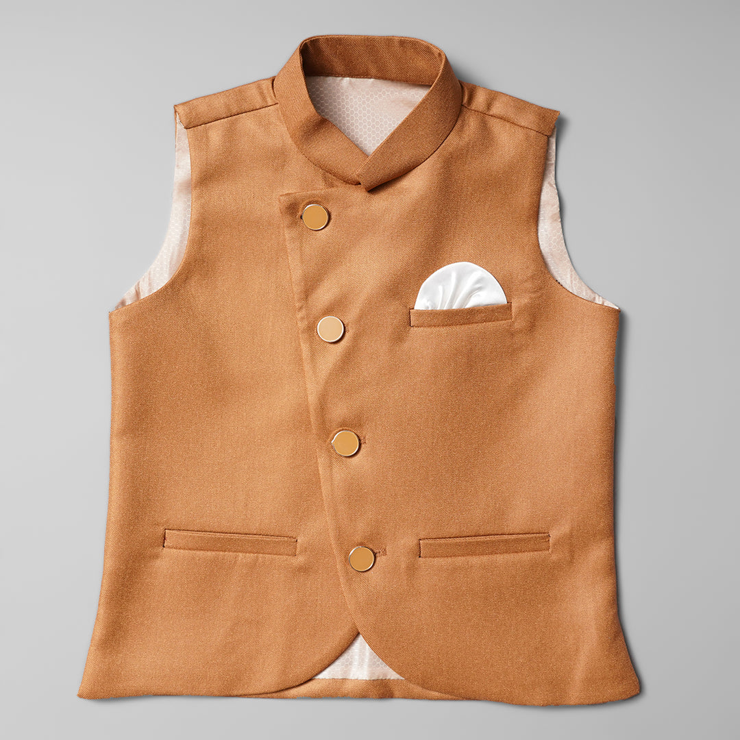  Waistcoat for Boys BU0319275JBrown