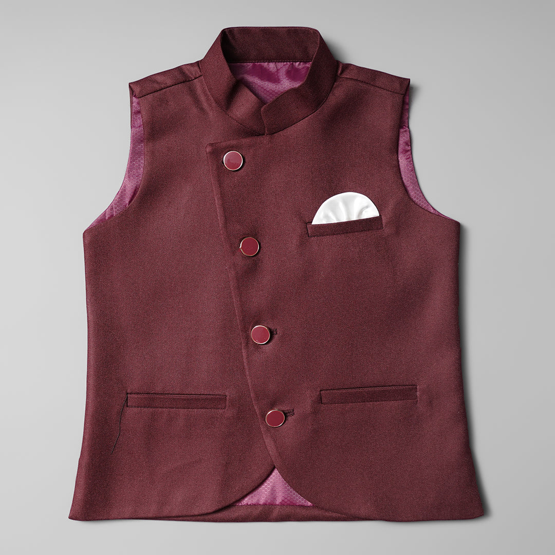  Waistcoat for Boys BU0319275JMaroon