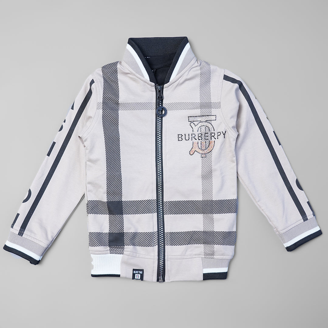Solid Front Zipper T-shirts for Boys Front 