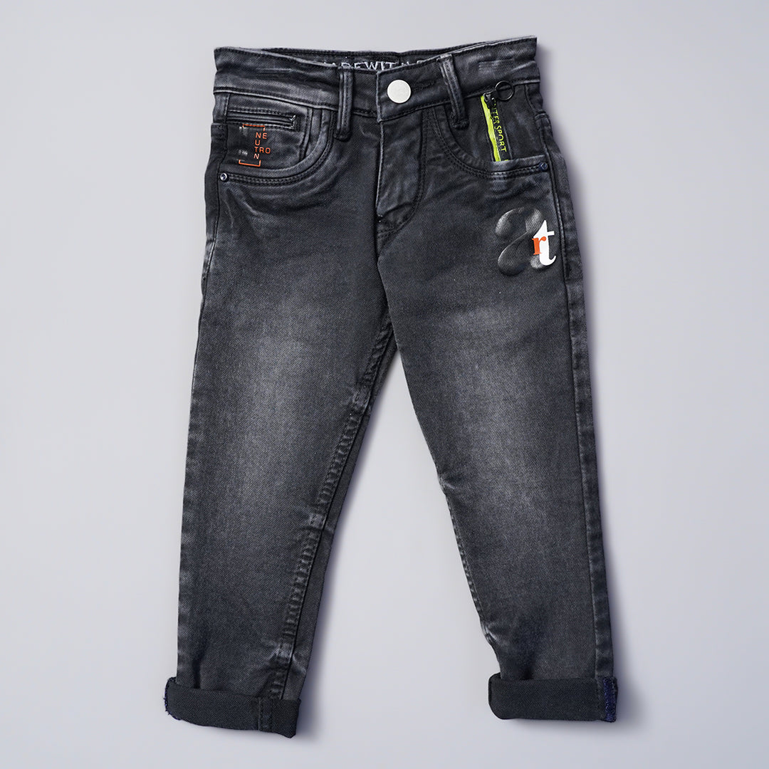 Shaded Design Jeans for Boys  Front View