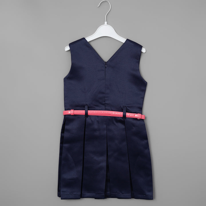 Royal Blue Party Wear Girls Midi Back View