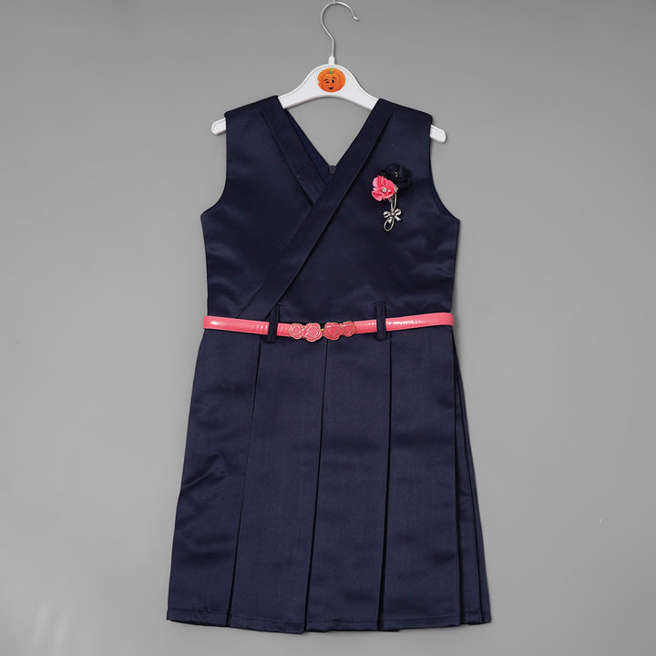 Royal Blue Party Wear Girls Midi Front View