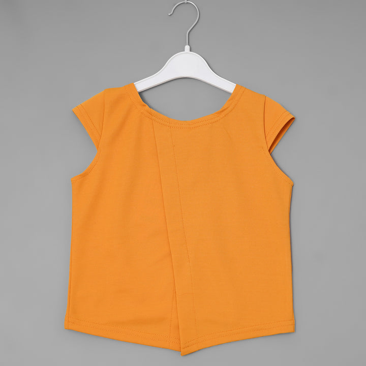 Two Pcs Western Set For Girls  GS201672Mustard