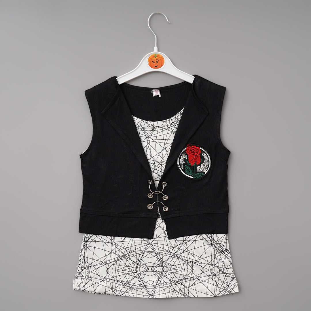 Plain Jacket Pattern Top for Girls Front View